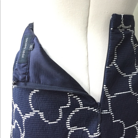 Pink Tartan navy & white a-line skirt - Picture 5 of 5